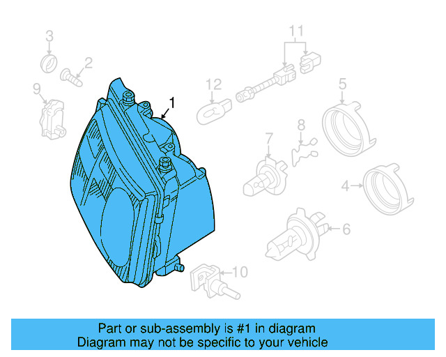 Composite Headlamp 3B0-941-017-Q - View 4