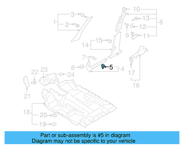 Kick Panel Trim Clip 1C0-867-207 - View 33