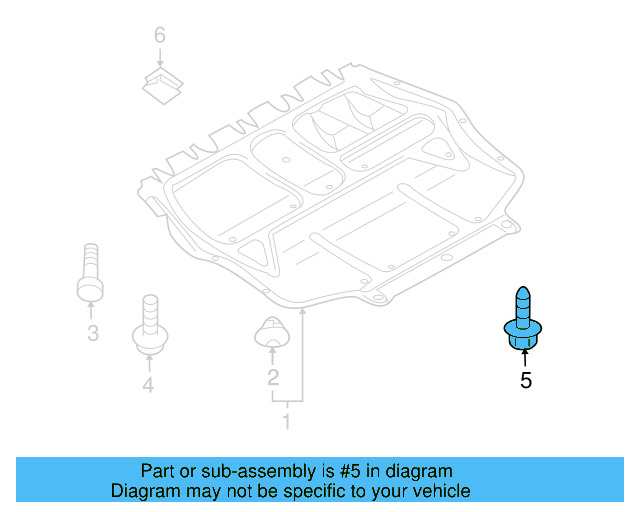 Splash Shield Rear Bolt 1K0-825-951 - View 20