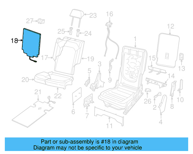 Seat Back Heater 3CN-963-557-B