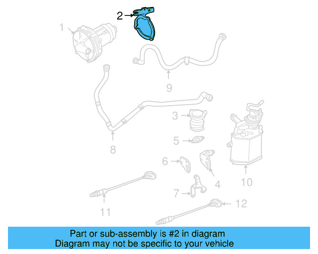 Secondary Air Injection Pump Bracket 06A-131-085-D - View 2