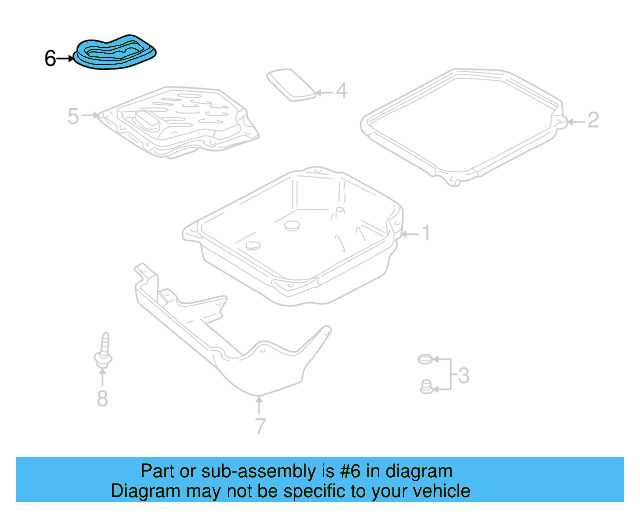Transmission Filter Gasket 01M-325-443 - View 6