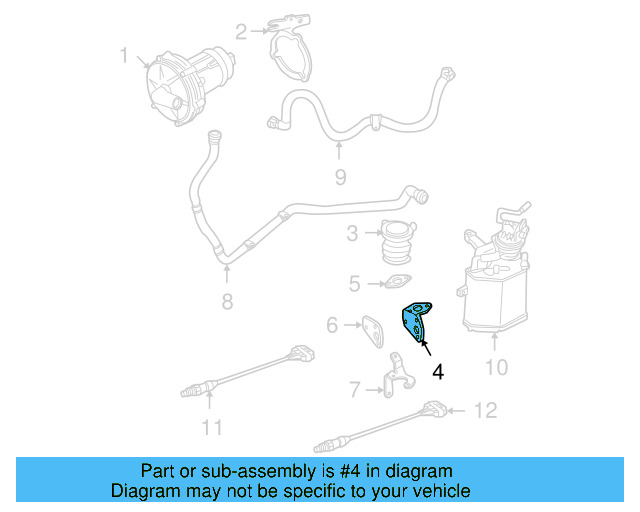 Secondary Air Injection Control Valve Adapter 058-131-817 - View 3