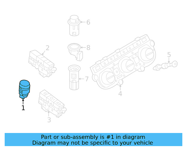 Start Button 5G1-959-839-B-3Q7 - View 8