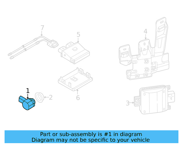 Radar Sensor 1EA-907-572-H - View 5