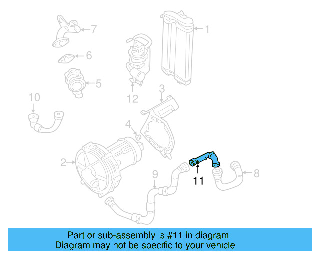 Secondary Air Injection Pump Hose 1J0-131-126-E - View 11