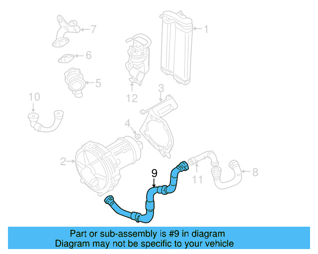 Secondary Air Injection Pump Hose 1J0-131-126-E - View 10