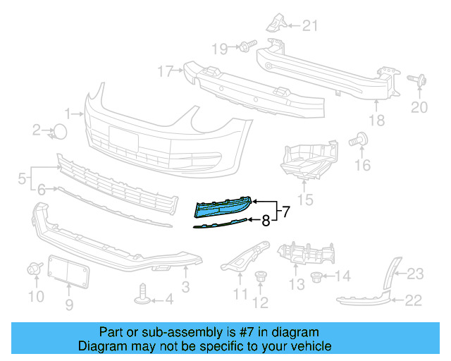 Outer Grille 5C5-854-661-C-9B9 - View 6