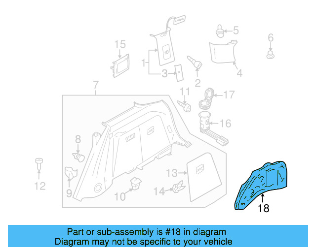 Sound Absorber 7L0-863-814-L - View 5