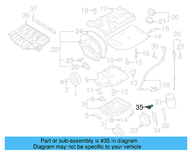 Upper Oil Pan Bolt N-910-506-01 - View 5