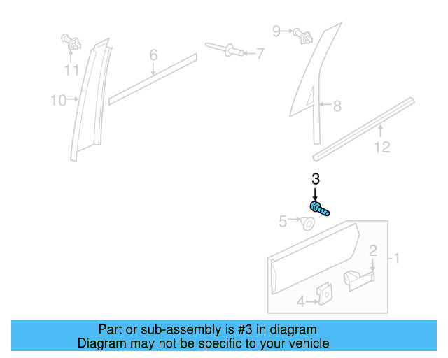 Rear Trim Rivet 7P6-839-829 - View 11