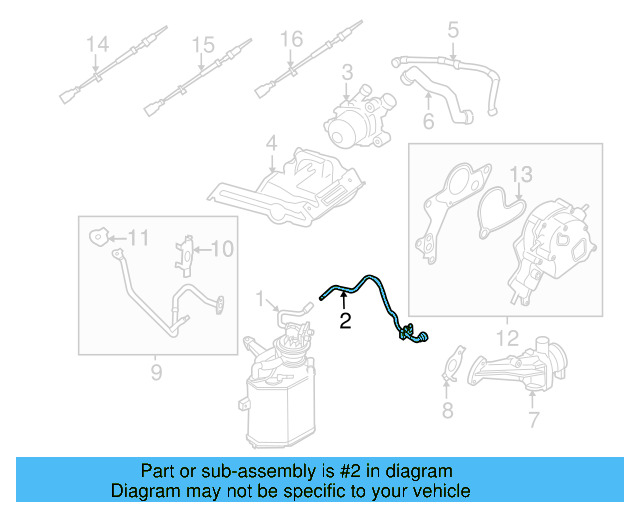 Vacuum Hose 1C0-201-983 - View 5
