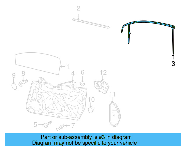 Window Channel 5K3-837-431-B-5AP - View 4