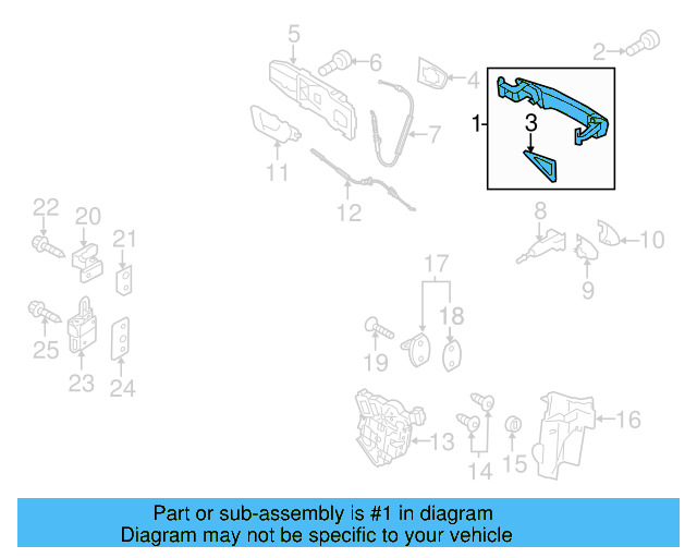 Handle, Outside (Unpainted) 1k8837206hgru - View 5