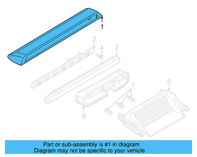 Lens & Bezel Housing 7D0-945-121 - View 7