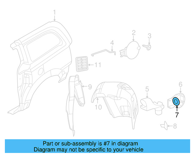 Housing Seal 7B0-201-557 - View 3