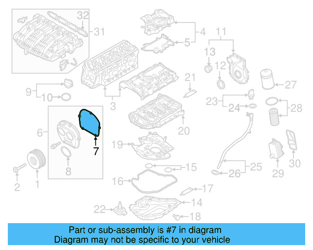 Front Cover Seal 06L-103-583-C - View 32