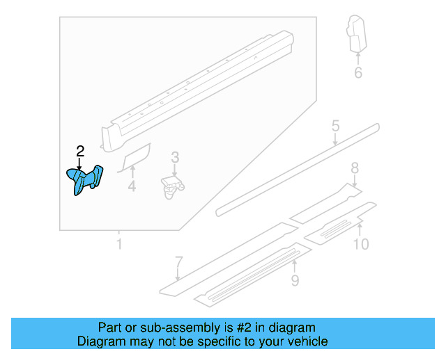 Rocker Molding Clip 3B0-853-576 - View 17
