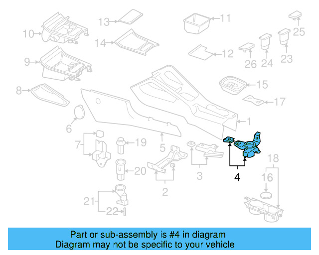 Ashtray Insert 1K0-857-335-9B9 - View 14