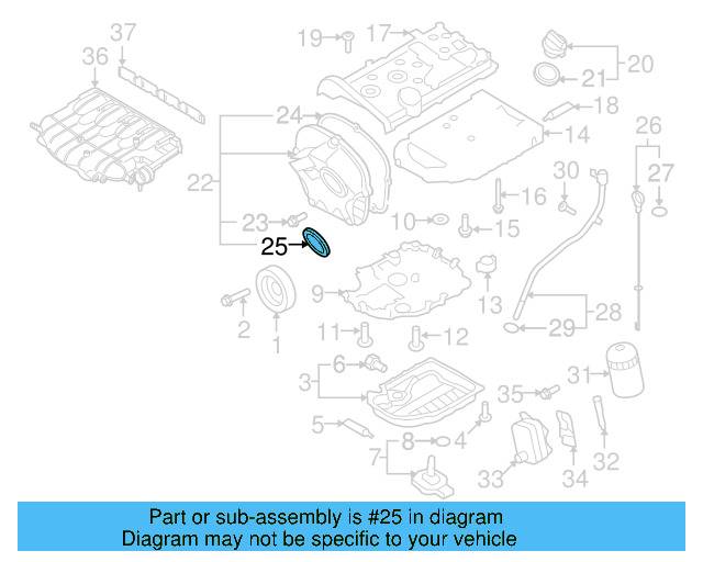 Inner Timing Cover Seal 06L-103-085-B - View 14