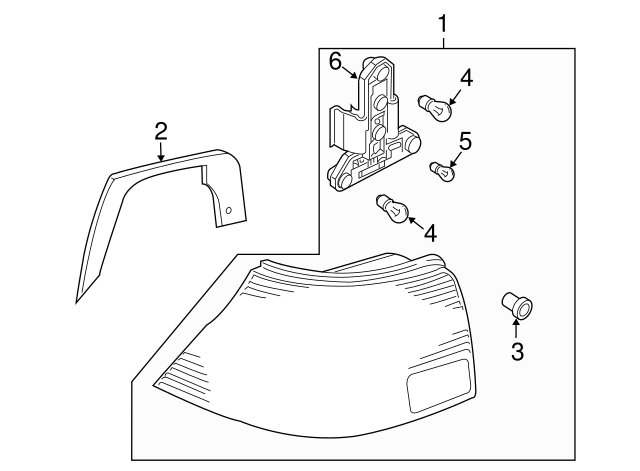 Tail Lamp Assembly Bushing 1J6-945-299 - View 10