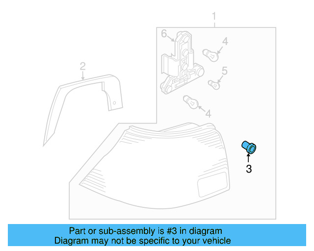 Tail Lamp Assembly Bushing 1J6-945-299 - View 9