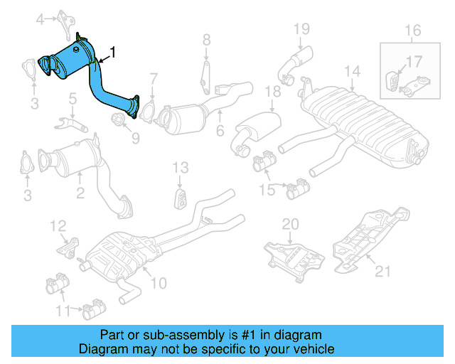 Catalytic Converter 7P0-254-350-JX