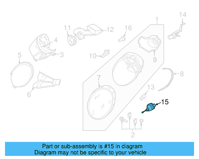 Adjuster Motor 1C0-941-295-A - View 3