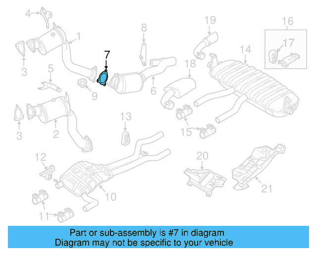 Front Muffler Gasket 7P0-253-115 - View 2