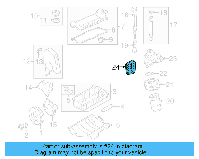 Engine Oil Filter Adapter Gasket 06J-115-441-A - View 3