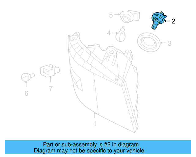 Headlamp Bulb 7B0-941-101 - View 4