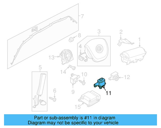 Side Impact Sens 7P0-959-354 - View 7