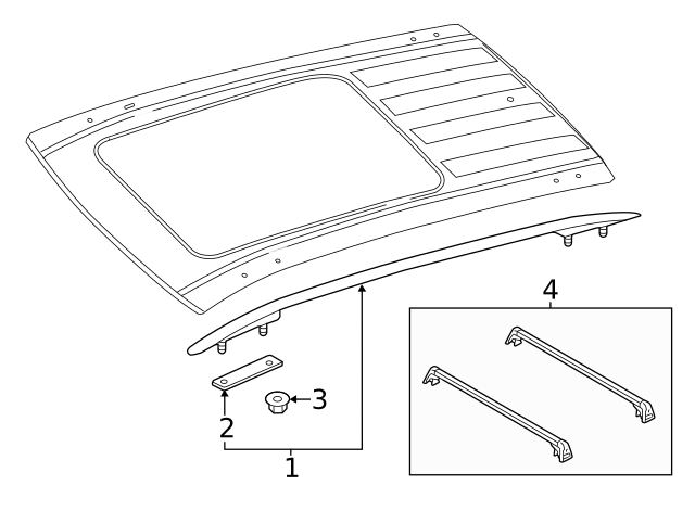 Roof Rail 3CN-860-034-KW1