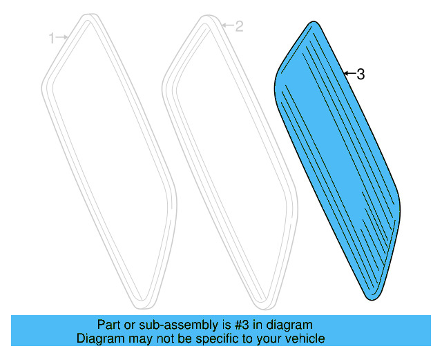 Back Glass 1E0-845-501-A - View 4