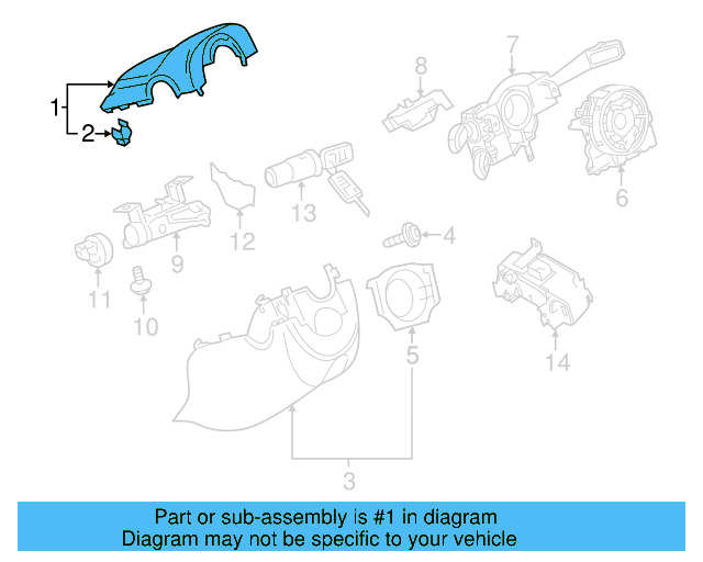Steering Column Cover 5N0-858-560-C-82V - View 15