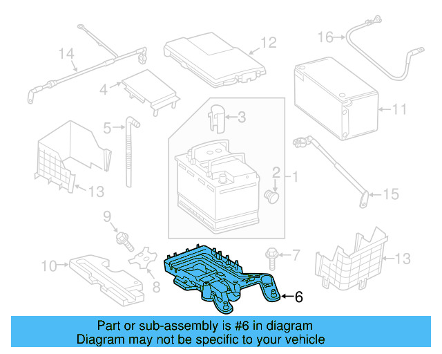 Battery Tray 1K0-915-333-H - View 38