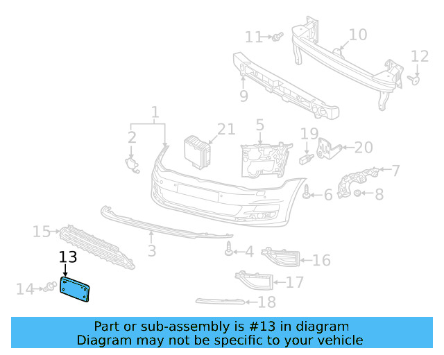 License Bracket 5GM-807-287-H-9B9 - View 12