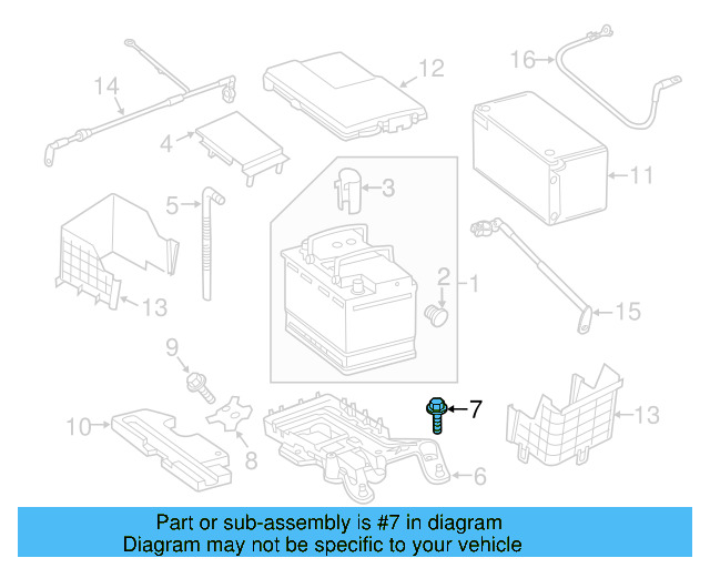 Battery Tray Mount Bolt N-104-827-01 - View 19