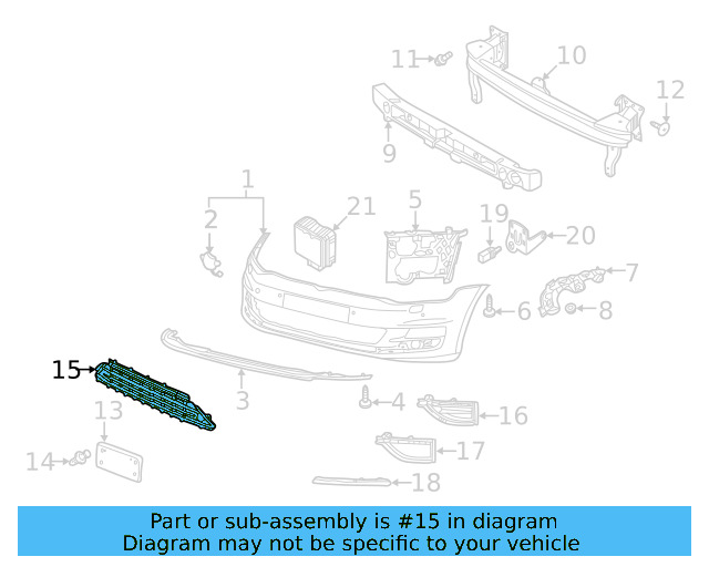 Center Grille 5GM-853-671-C-RYP - View 14