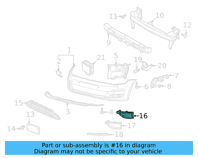 Outer Grille 5GM-853-211-D-9B9 - View 8
