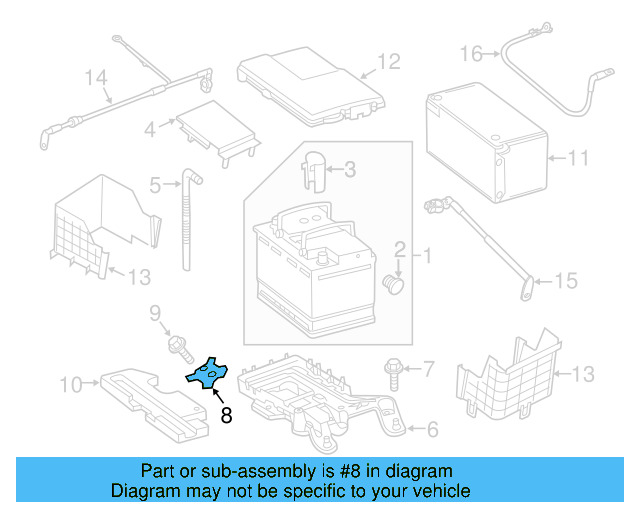 Battery Tray Clamp 1J0-803-219 - View 8