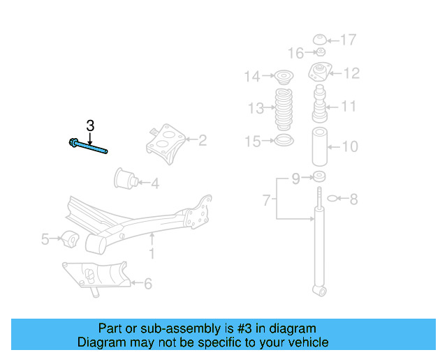 Axle Beam Bolt N-104-099-03 - View 6