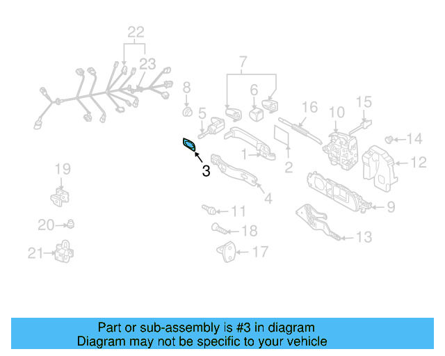 Handle, Outside Gasket 7L0-837-211-A - View 5
