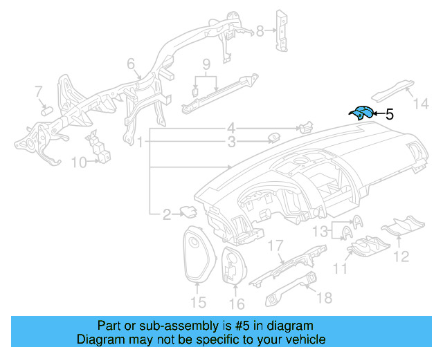 Instrument Panel Clamp 7L0-858-154 - View 2