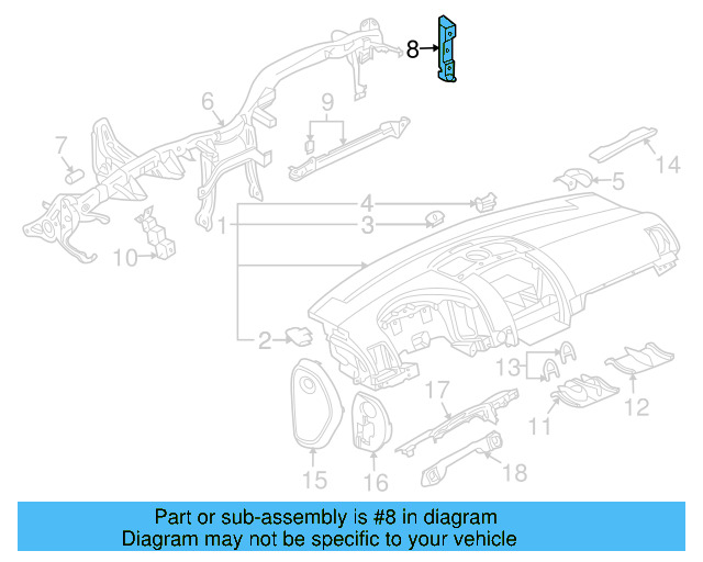 Retaining Bracket 7L0-857-063-B - View 5