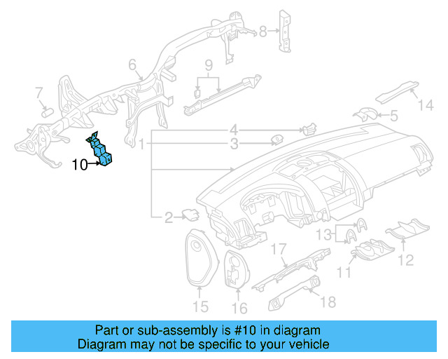 Glove Box Frame Support 3B1-880-687 - View 22