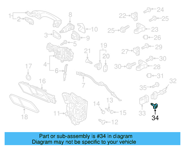 Door Check Bolt N-903-659-13 - View 24