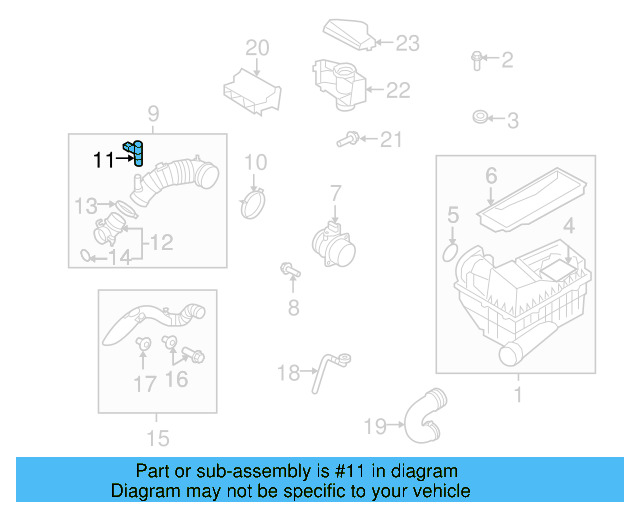Engine Air Intake Hose Bolt N-909-936-01 - View 41