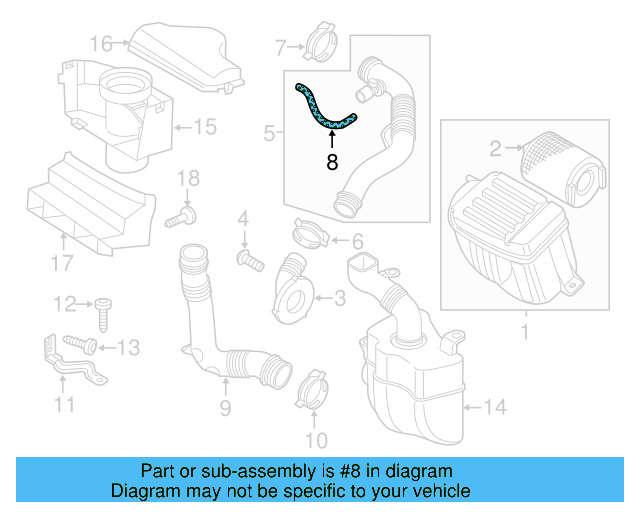 PCV Valve Hose 1J0-103-493-C
