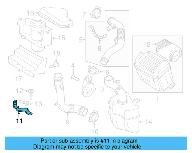 Air Cleaner Bracket 1K0-129-648-A - View 2